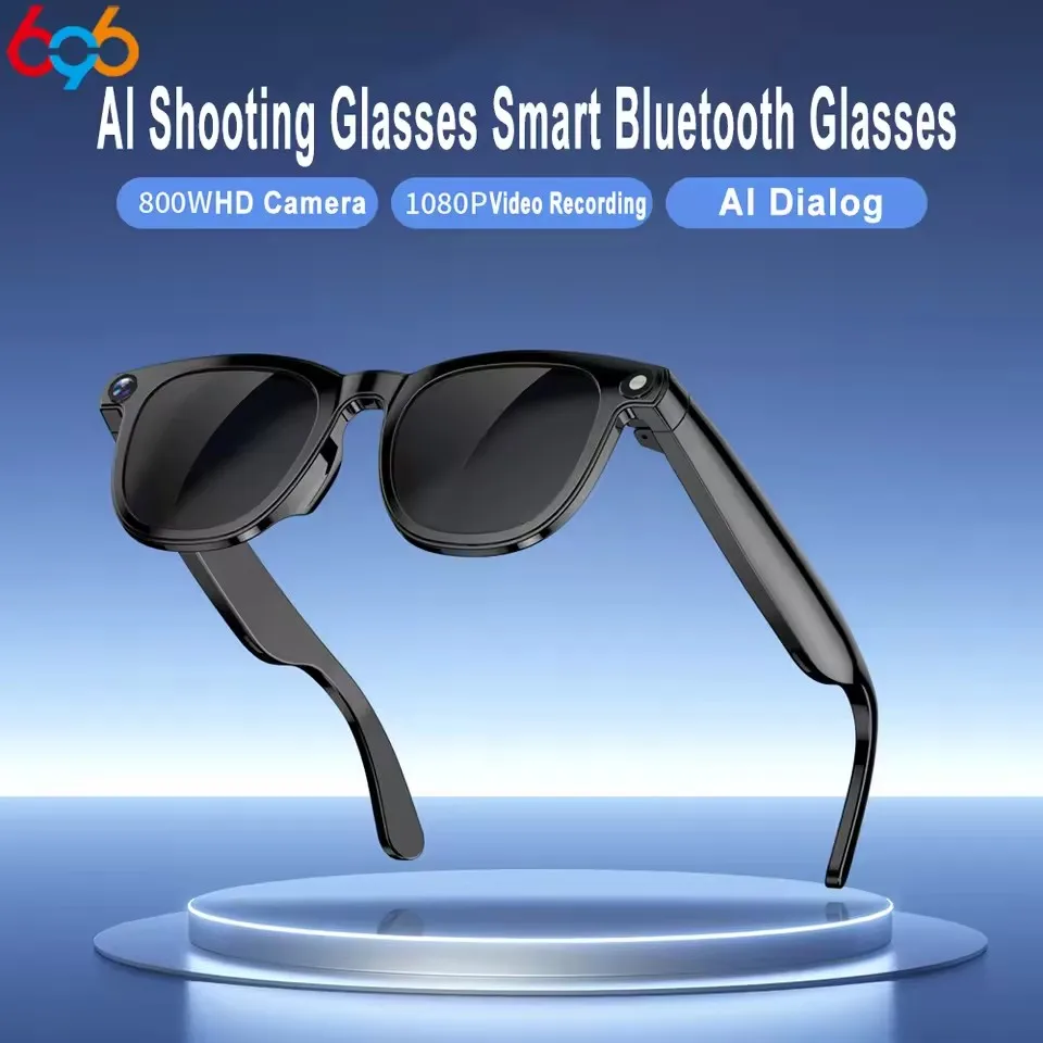 

AI Smart Glasses 800W HD Camera Sunglasses Men Women Anti Blue Light The Map Translation Video Call Take Photos UV Protection