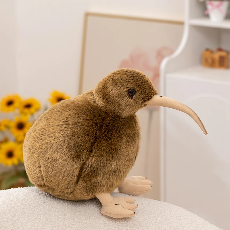 12/28CM Simulation Brown Kiwi Plush Toys Soft Stuffed Animal Doll Lifelike Bird Toys Kiwi Pillow Gifts