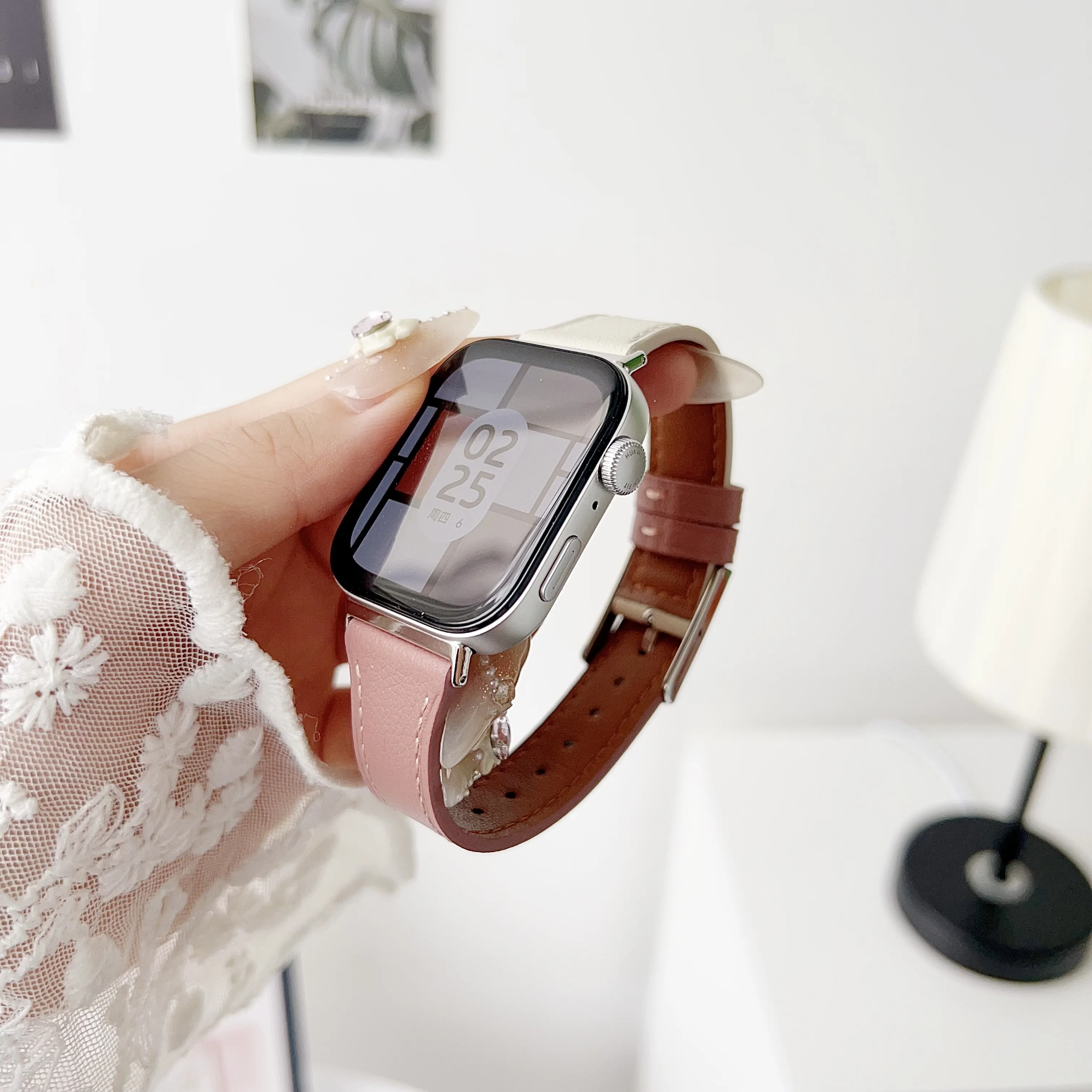 NEW Classic buckle with plain leather strap For Huawei Watch FIT3 Smartwatch strap for men girl lady FOR huawei fit3