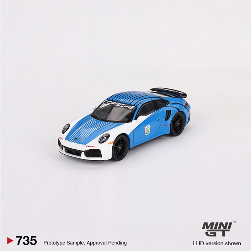 MINIGT 1:64 Model Car Pors 911 Turbo S Safety Car 2023 IMSA Daytona 24Hrs Alloy Die-Cast Vehicle #735