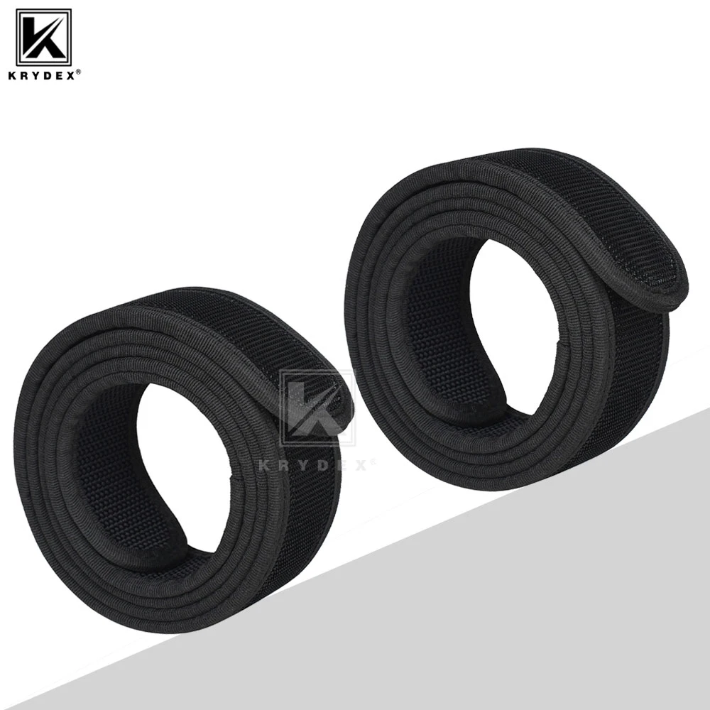 KRYDEX Tactical 1.5inch Hook Inner Belt, EDC Waist Belt with Injection Hook Liner, 3.8cm Large Size Shooting Black Men Belt