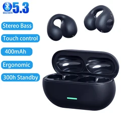 T75 Ear-Clip Bluetooth Headphones Bone Conduction Earphones Wireless Earbuds 3D Surround Stereo Bass Sports Headset with Mic