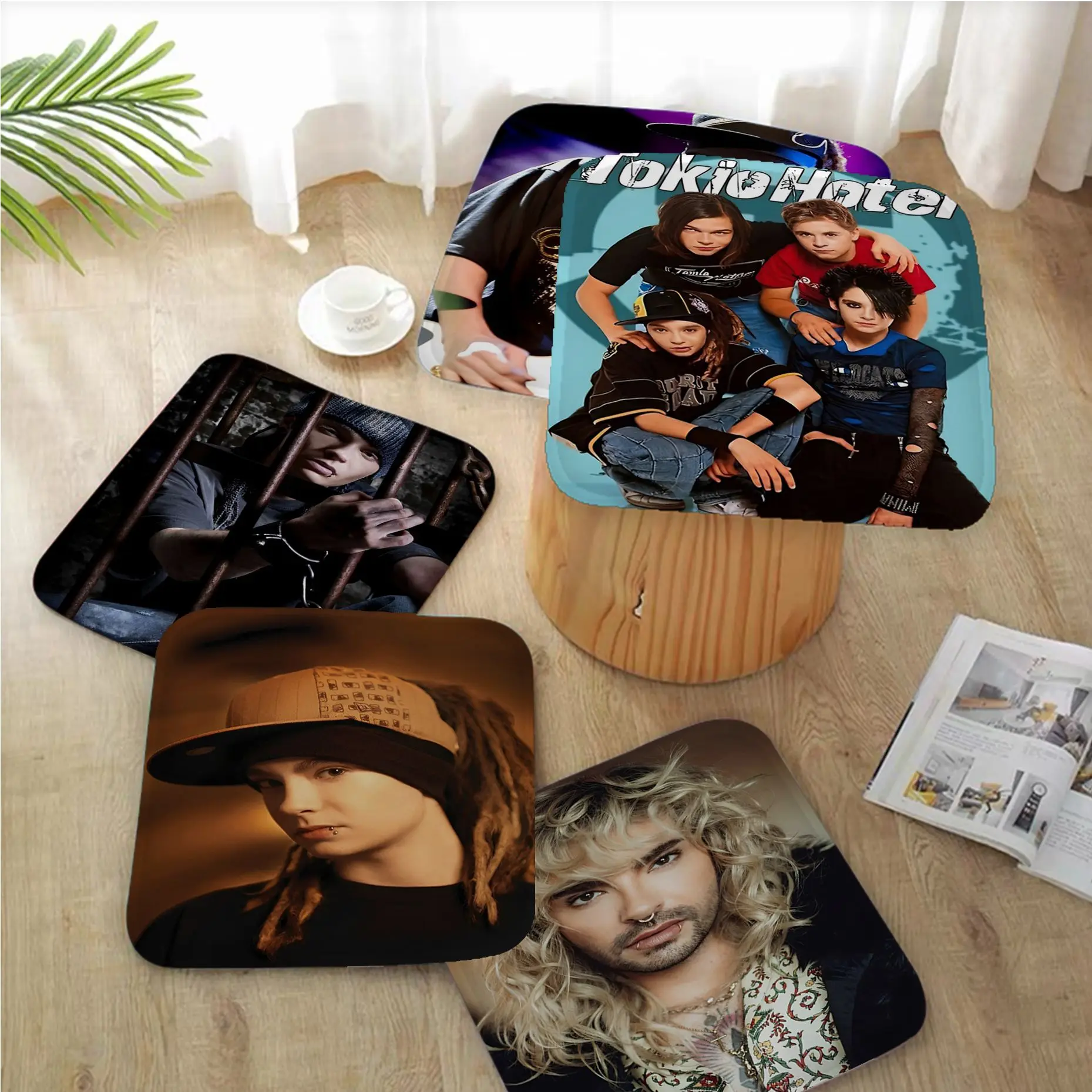 Bill Kaulitz Tom Tokio Hotel Creative Dining Chair Cushion Circular Decoration Seat For Office Desk Cushions Home Decor