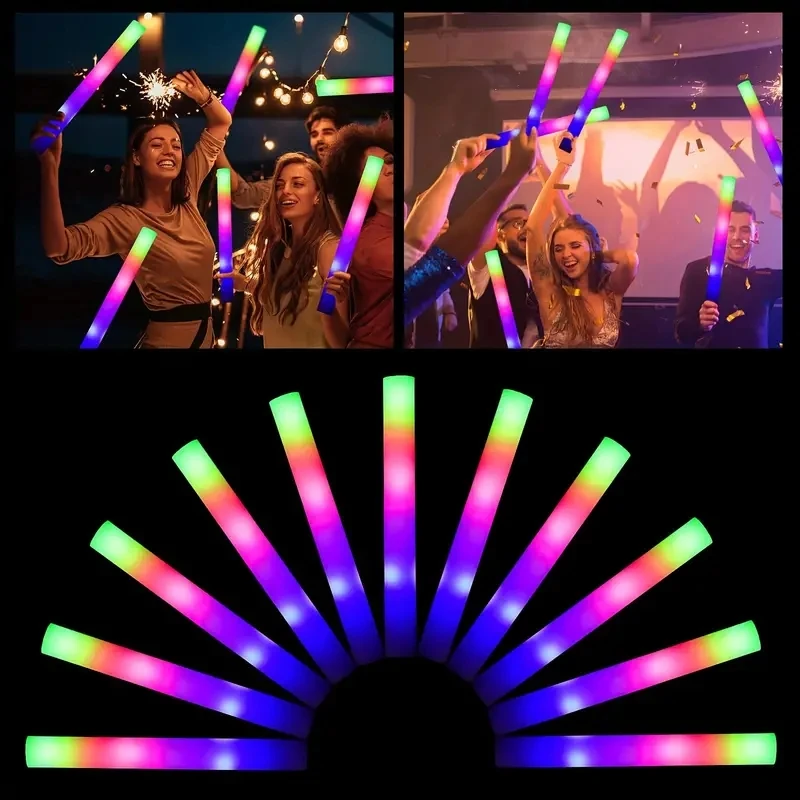 Colorful light sticks, concert support lights, music festival sponge light sticks, glow sticks, support sticks, cheering sticks