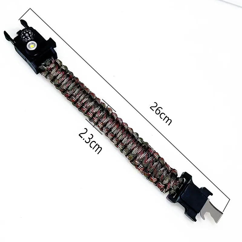 Waterproof Emergency Paracord 550 4mm Led Lights Parachute Cord Bracelet Survival Multifunction outdoor tools for Swimming