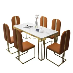 Kitchen Luxury Dining Room Table And Chair Set Large Minimalist Italian Accent