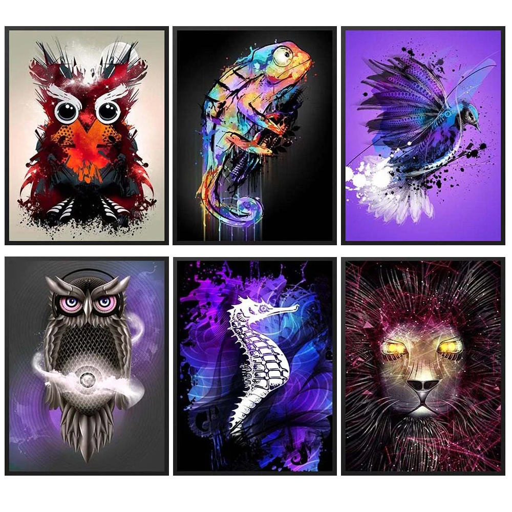 

Surreal природа животные плакаты Сова настенные картины для гостиной скандинавский плакат настенное Искусство Холст Живопись Домашний Декор без рамки