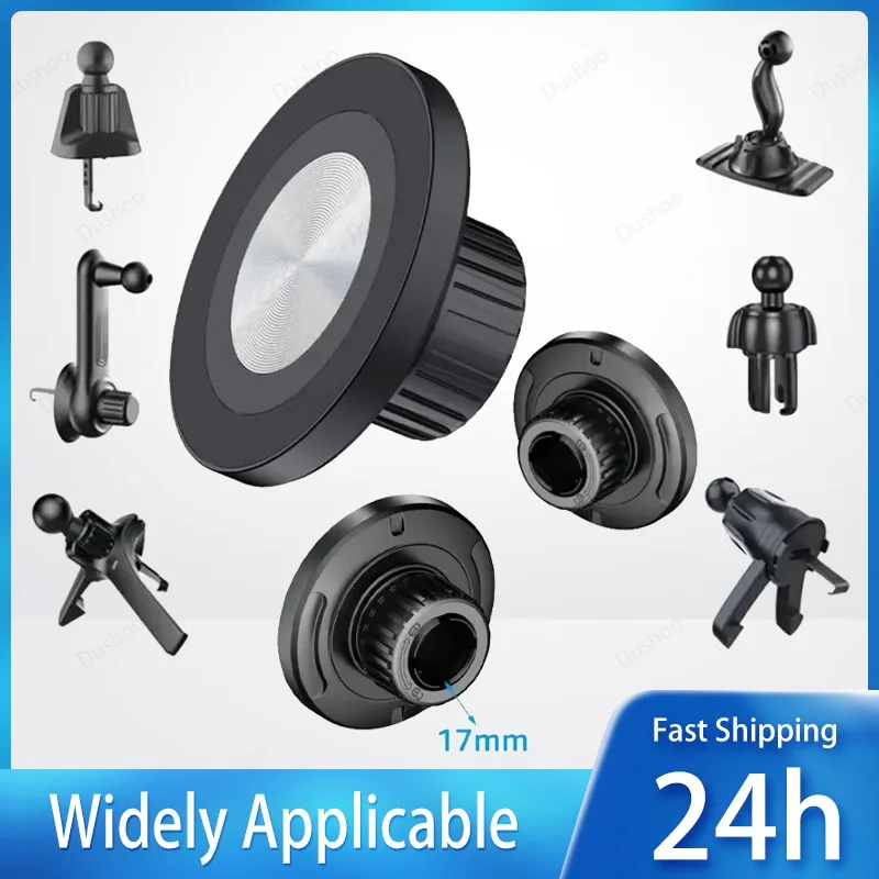 

Magnetic Phone Holder Parts CD Pattern for MagSafe iPhone 17-12 Samsung Xiaomi for 17mm Ball Head Desktop Holder/Air Outlet Hook