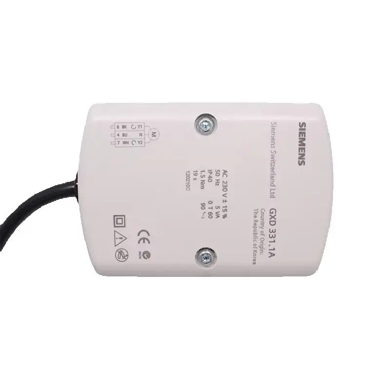 Residential Air damper actuators, Rotary version, three-position control,GXD331.1A