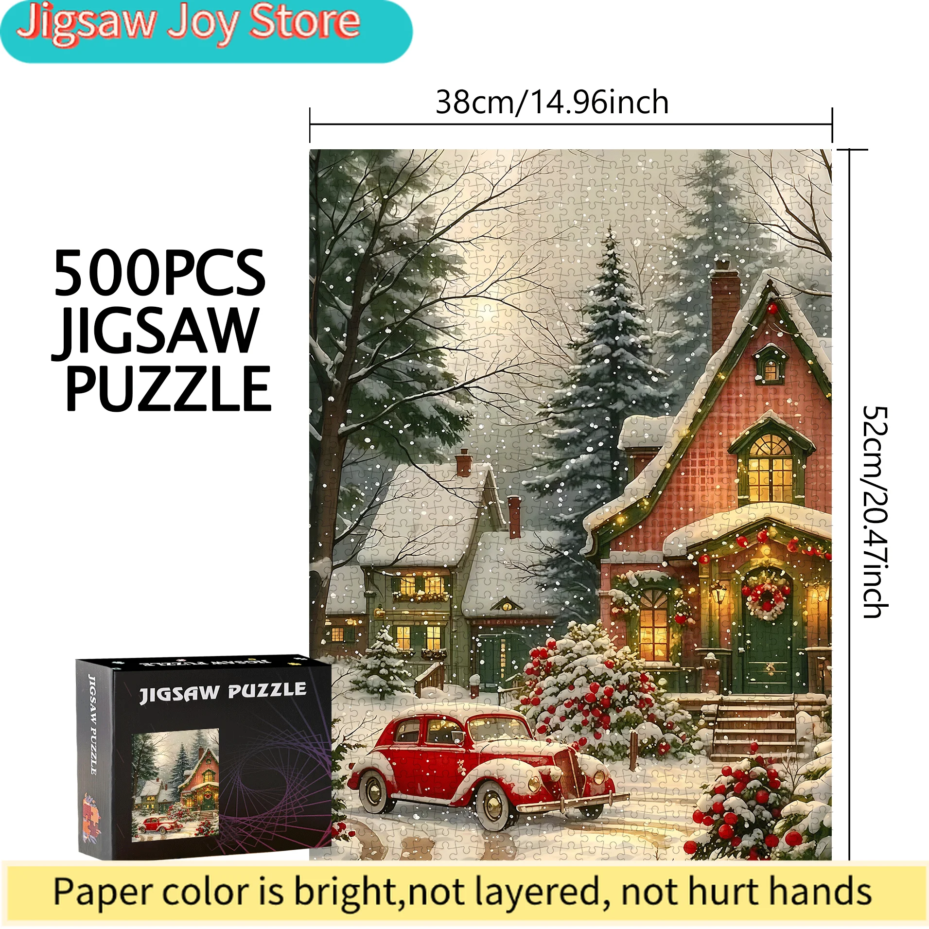 

500pcs or 1000pcs Large & Tree Puzzle / Family, Birthday, Holiday Activity / Portable Intermediate Challenge / Realistic Build