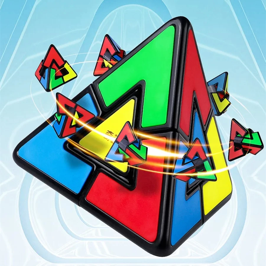 QiYi Duo Pyramind 2x2 Strange Shape Pyramid Magic Cube 2x2x2 Educational Puzzle Cubo Magico Toys Birthday Christmas Gifts