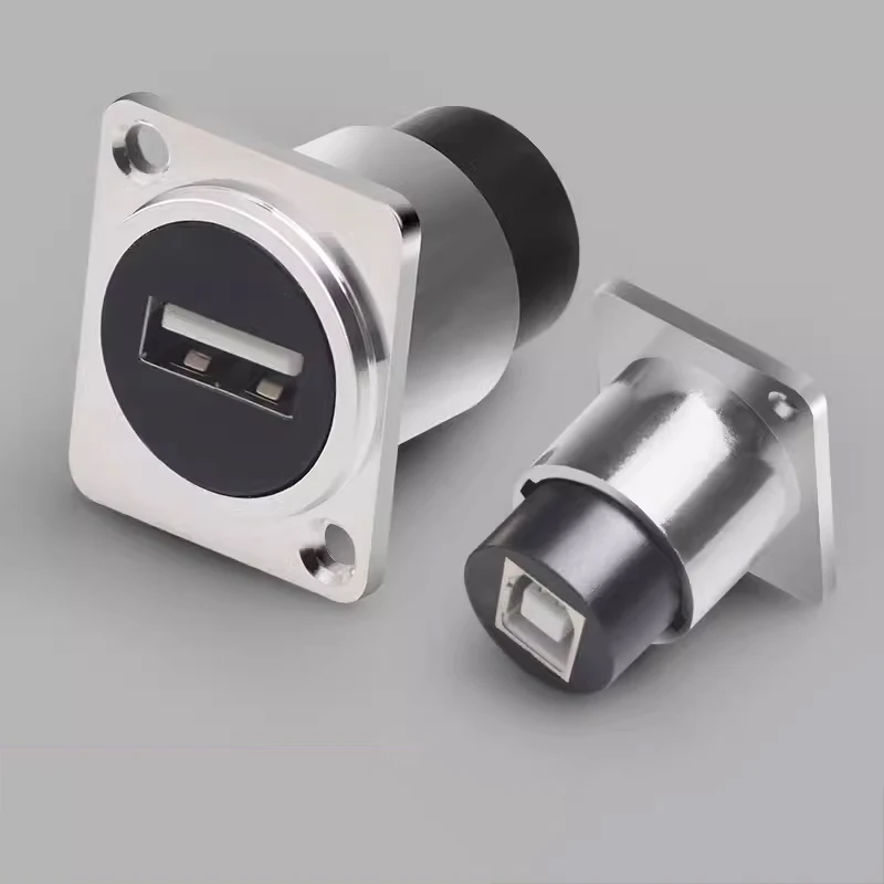 Straight Socket Type B to A USB coupler Dual Port socket to socket Panel Mounted USB AtoB connector