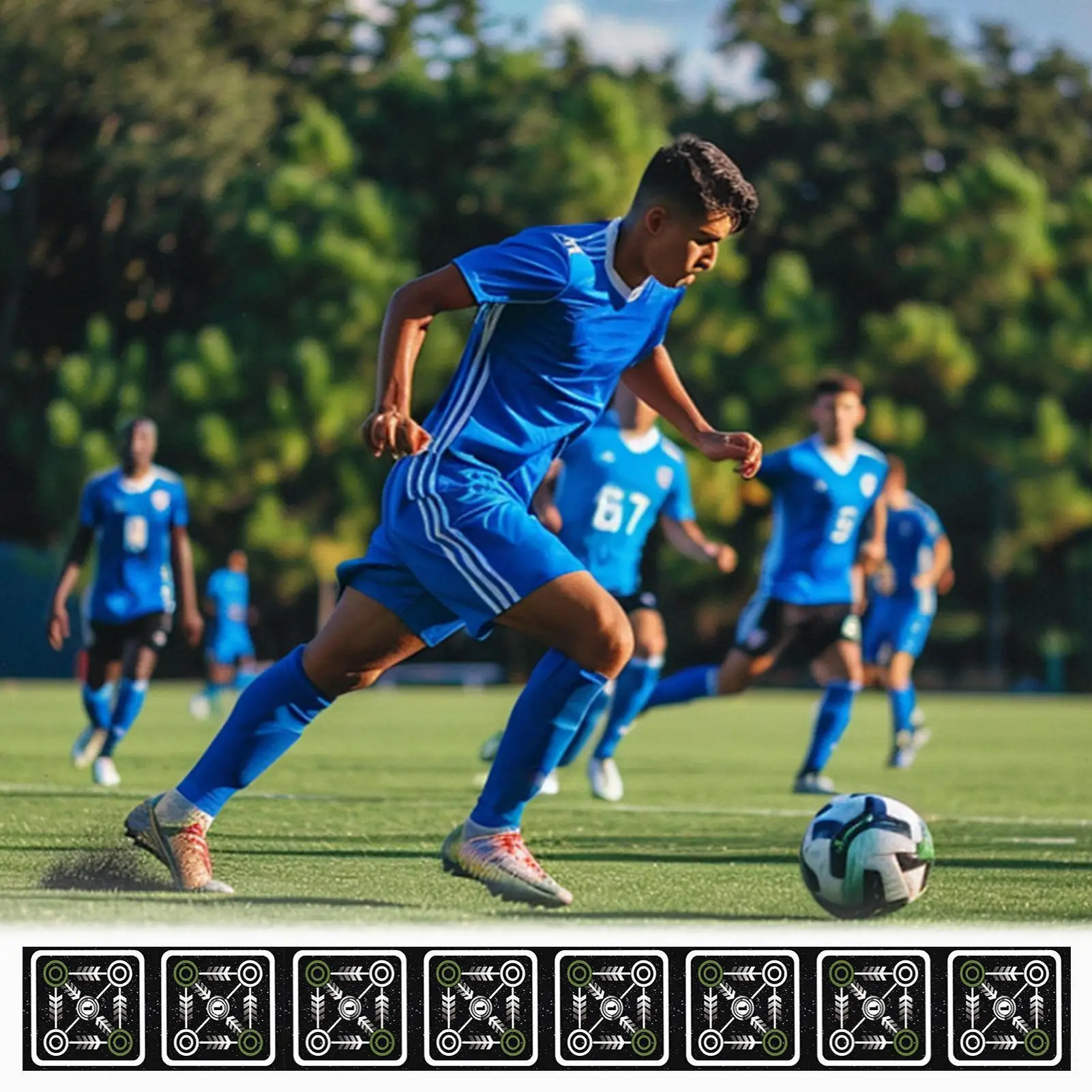 Fußball Agility Leiter Matte rutschfeste Fußball Geschwindigkeitstraining Leiter für Sport Fitness Füße Training Workout Fußball