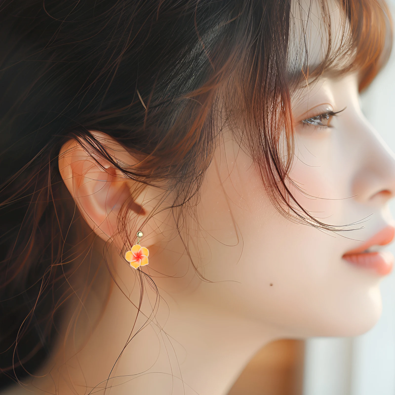 

5pcs Plumeria Charms 25mm Soft Clay DIY Jewelry Making Accessories Flower Charms for Earrings Bracelets Lightweight