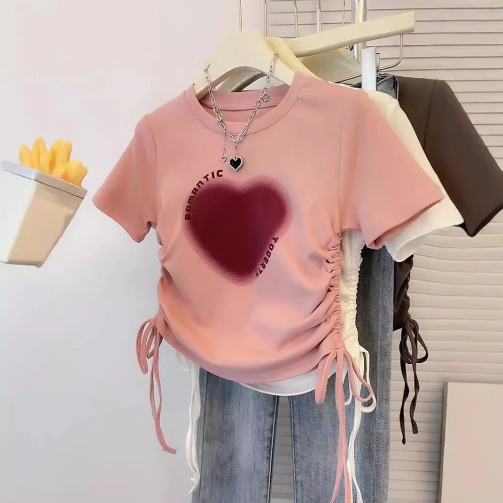 لارتداء عارضة الرباط تي شيرت الصيف عارضة أعلى الصيف الزي مريح عارضة نمط جديد وصول الملابس