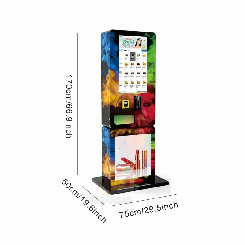 Wrap Automatic Stand Vending Machine, Upright Wall Mounted, 18 21 ID Driver's License Age Verification, Commercial Dispenser