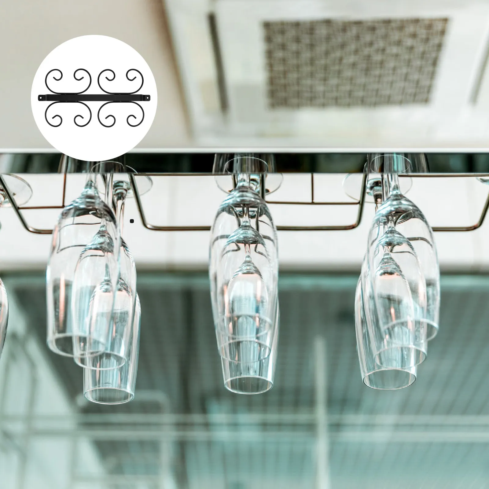 

Стильная железная подставка для бокалов (1 шт.), органайзер для винных бокалов для кухни или бара, простая установка, экономия места, сушилка-держатель для хранения