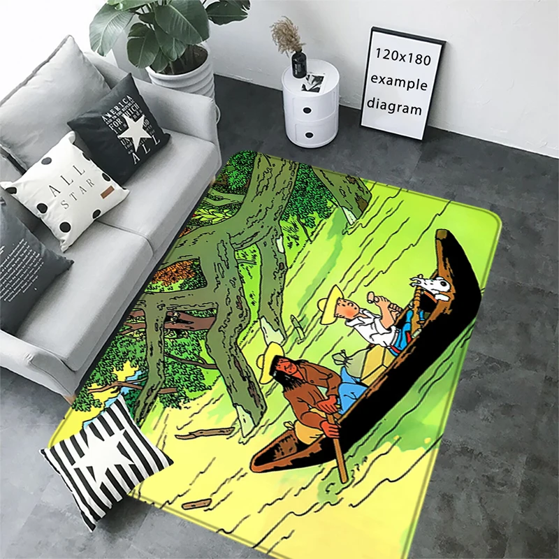 Anime Room Rugs Dragon Ink Pattern Carpets Tintins Doormat Bathroom Rug Floor Mats Carpet Anti Slip Mat Kitchen Hallway Decor