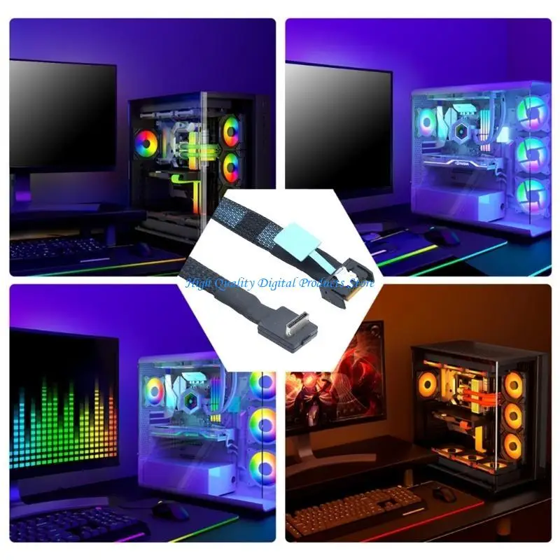 U2JE GEN5 PCIE MCIOS 4I 38P TO OCULINK SFF8611 4I 90DEGREE DATA CABER Использование