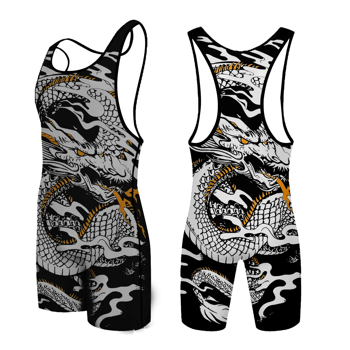 Custom Men's Wrestling Singlet, Running Wear, One-piece Bodysuit, Breathable & Quick-dry, Wrestling Fitness Weightlifting Traini