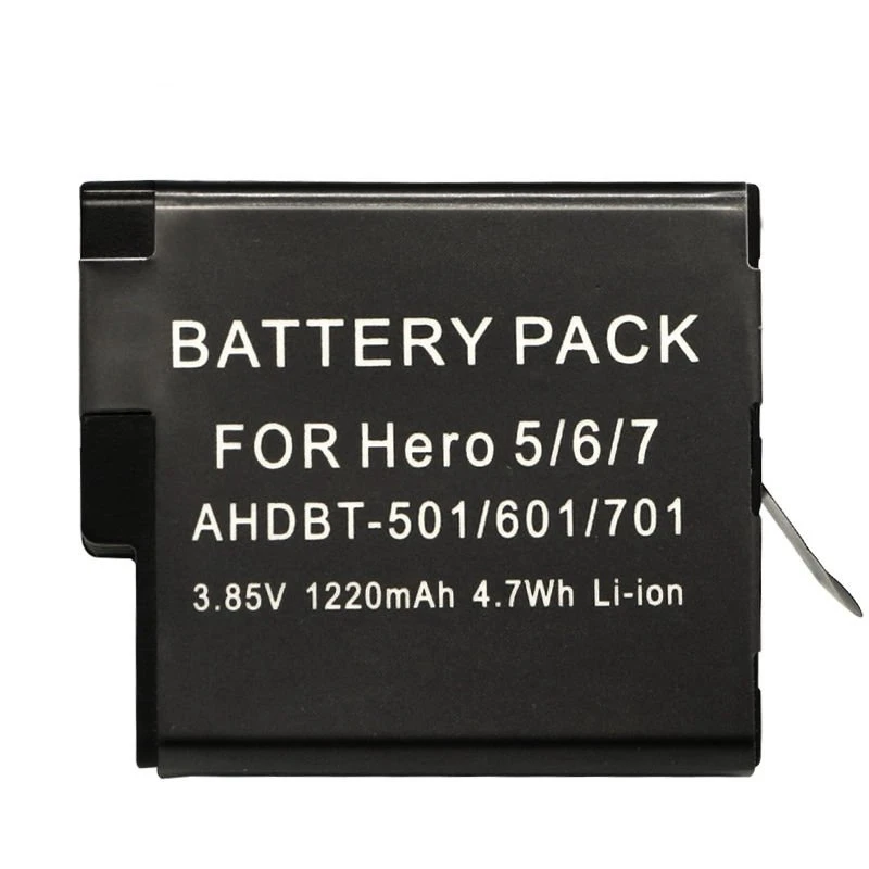 Black Motion Camera AHDBT-501 601 701 Lithium Battery Pack