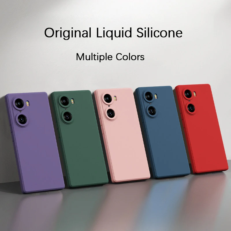 

Original Liquid Silicone Back Cover for Honor 60 Pro SE 60Pro 5G Soft Camera Protection Classic Fashion Straight Edge Phone Case