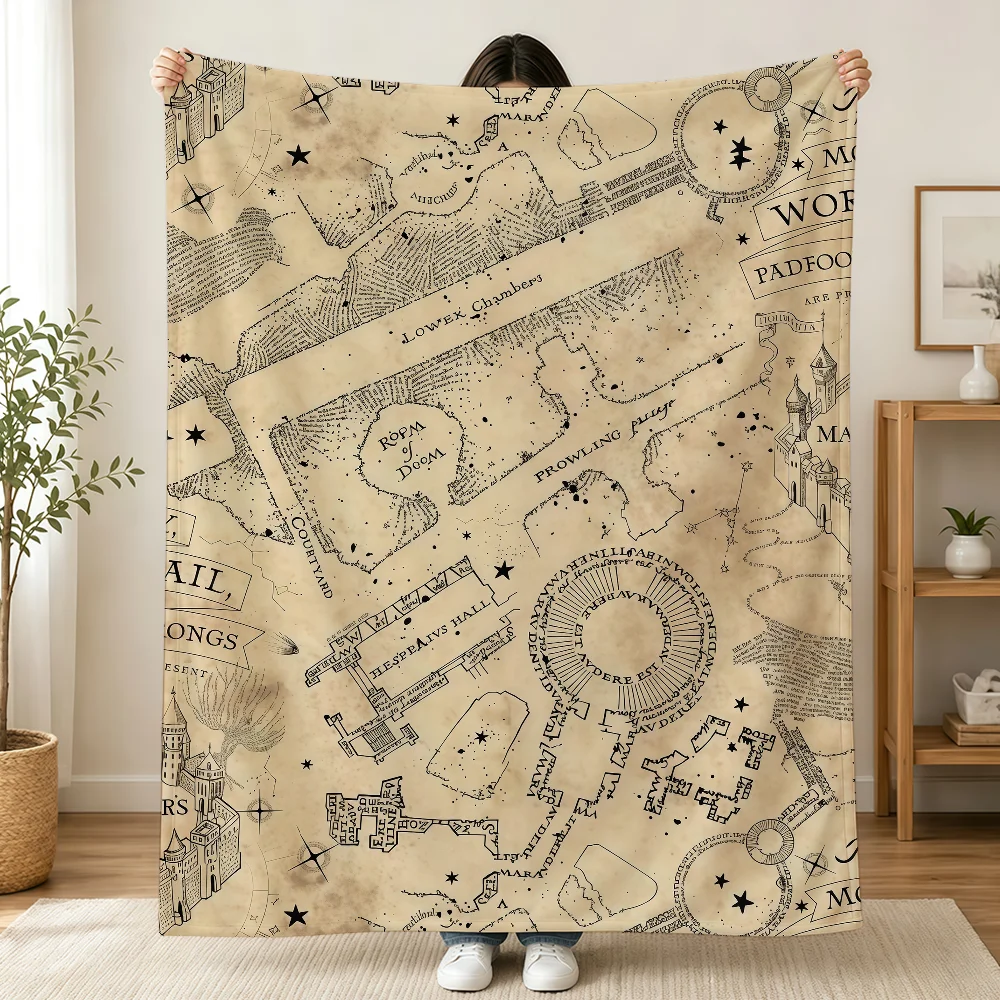 H-HarryS P-PotterS Decke, bedrucktes Flanell, weich, warm, gemütlich, für die Jahreszeit, zum Nickerchen, für Bett, Sofa, Reisen, Camping, Geschenk für Erwachsene und Kinder – Detail 12