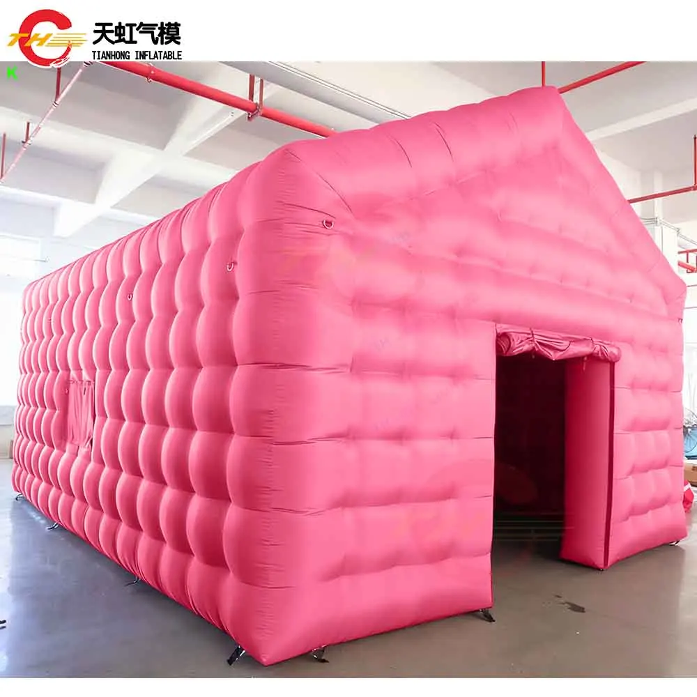 سريع الهواء السفينة الوردي نفخ حفلة النادي الليلي خيمة المحمولة كرنفال نفخ حفلة الحدث خيمة الحديقة منزل مع منفاخ