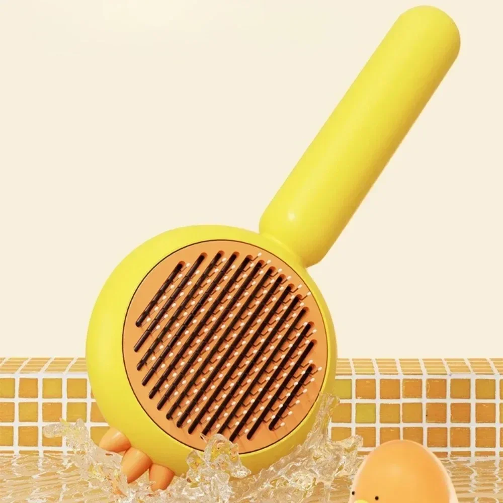 Pet Hair Removal Cleaning Brush One Click Deep Massage Comb Eco-Friendly Hair Go Floating Brush for Pet Care