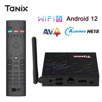 TANIX TX68 Android 12 Smart TV Box  AV1 Allwinner H618 Wifi 6 4K HD 2.4G&5G Wifi 2G16G Set Top Box 4G32G Media Player 4G64G