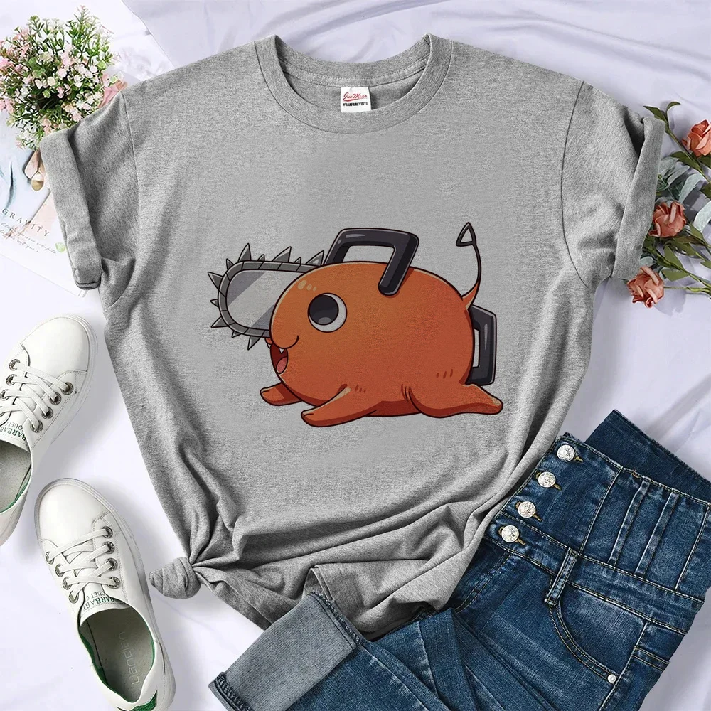 Chainsaw Man t shirt femme manga y2k graphic grunge summer t shirt harajuku anime vintage meme alternative