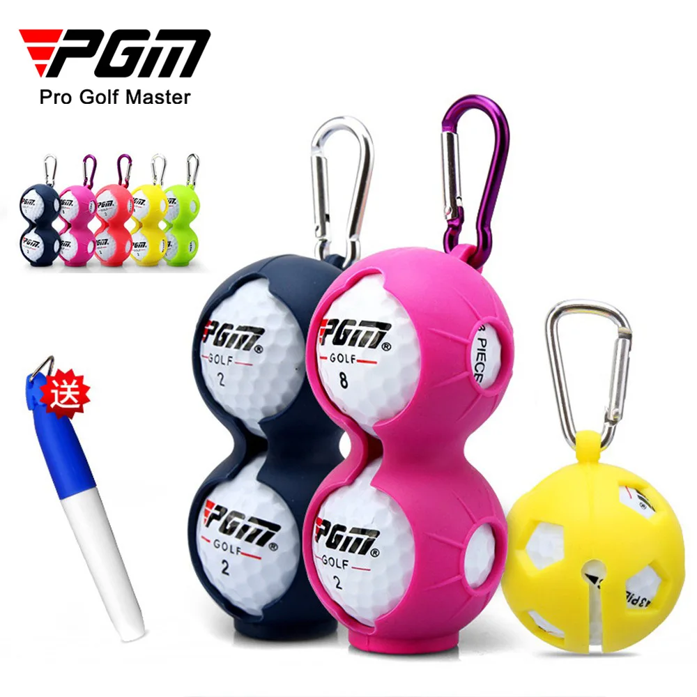 PGM Golf Ball Liner Drawing Device With Bonus Pen Single/Two Balls Option Random Color Portable Practical Golf Outdoor Training