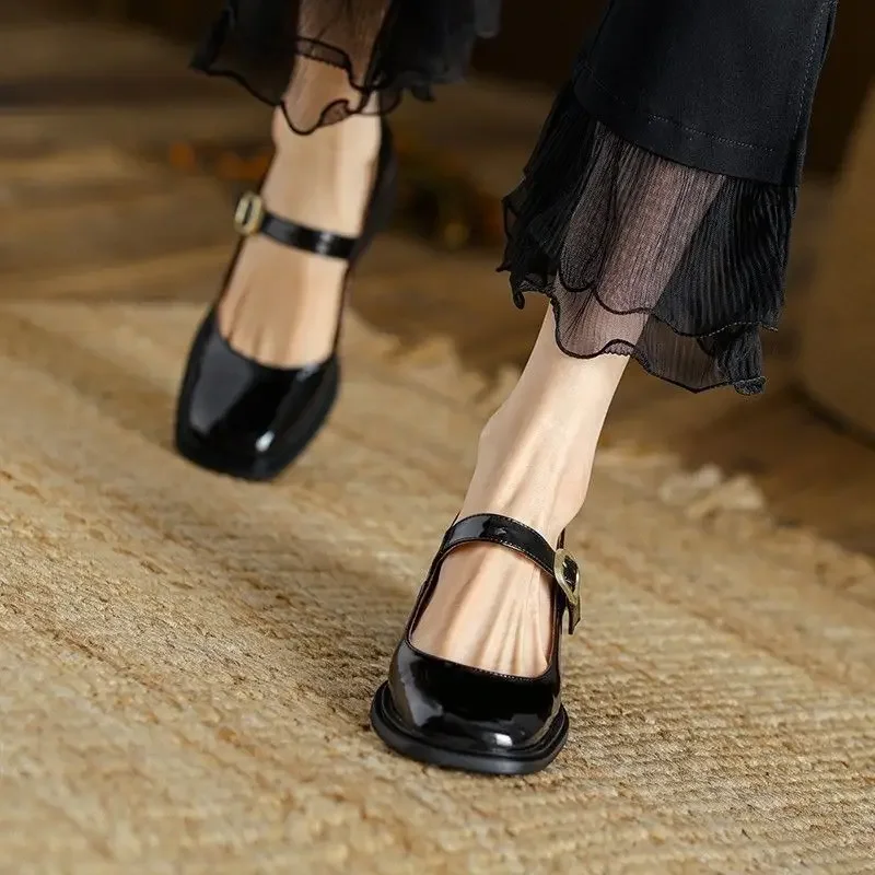 Japanese Style Lolita Gothic Ladies Pumps Mary Jane Women\'s Shoes Lastest Luxury Young Fashion Shoe Genuine Mark Beau Today