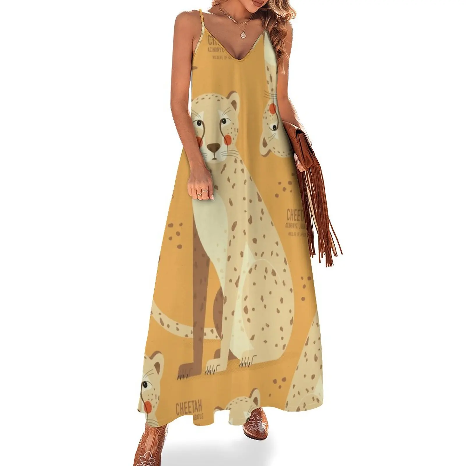 

Cheetah, African Wildlife Sleeveless Dress fairy dress summer dresses womens 2024