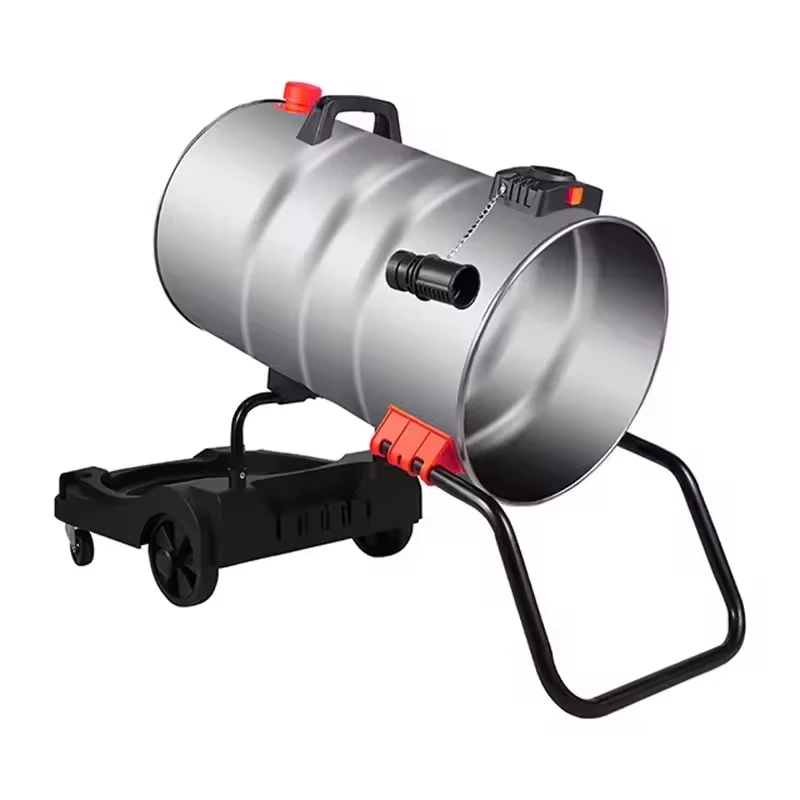 Industrial  Wet and Dry Vacuum Cleaner with Wider Ground Brush 6500W Double Copper Core Motor Thickened Stainless Steel Bucket