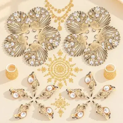 

1 set Seashell Pendant Charms DIY Alloy Jewelry Earring Conch Pendant Accessories for Earrings Necklace Bracelets Making