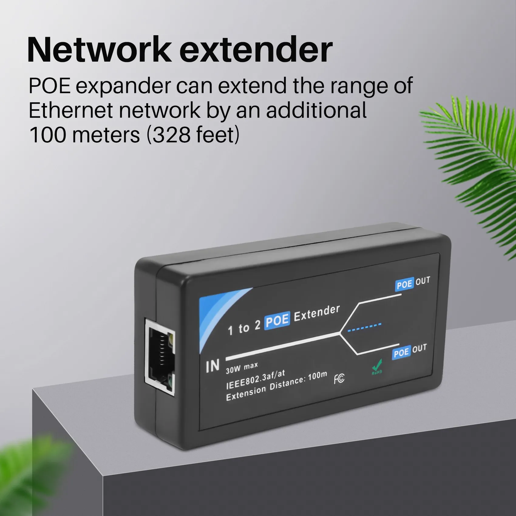 B68A 2-portowy przedłużacz POE 10/100 Mb/s ze standardem IEEE 802.3Af Wejście/wyjście do kamery IP Rozszerzenie 100 metrów dla zasięgu POE