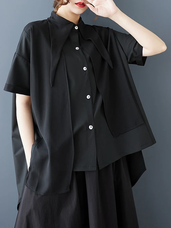 

Высококачественные женские летние свободные ort-Sve irt Faionable универсальные утягивающие k Yamamoto Sle корейская версия воротника