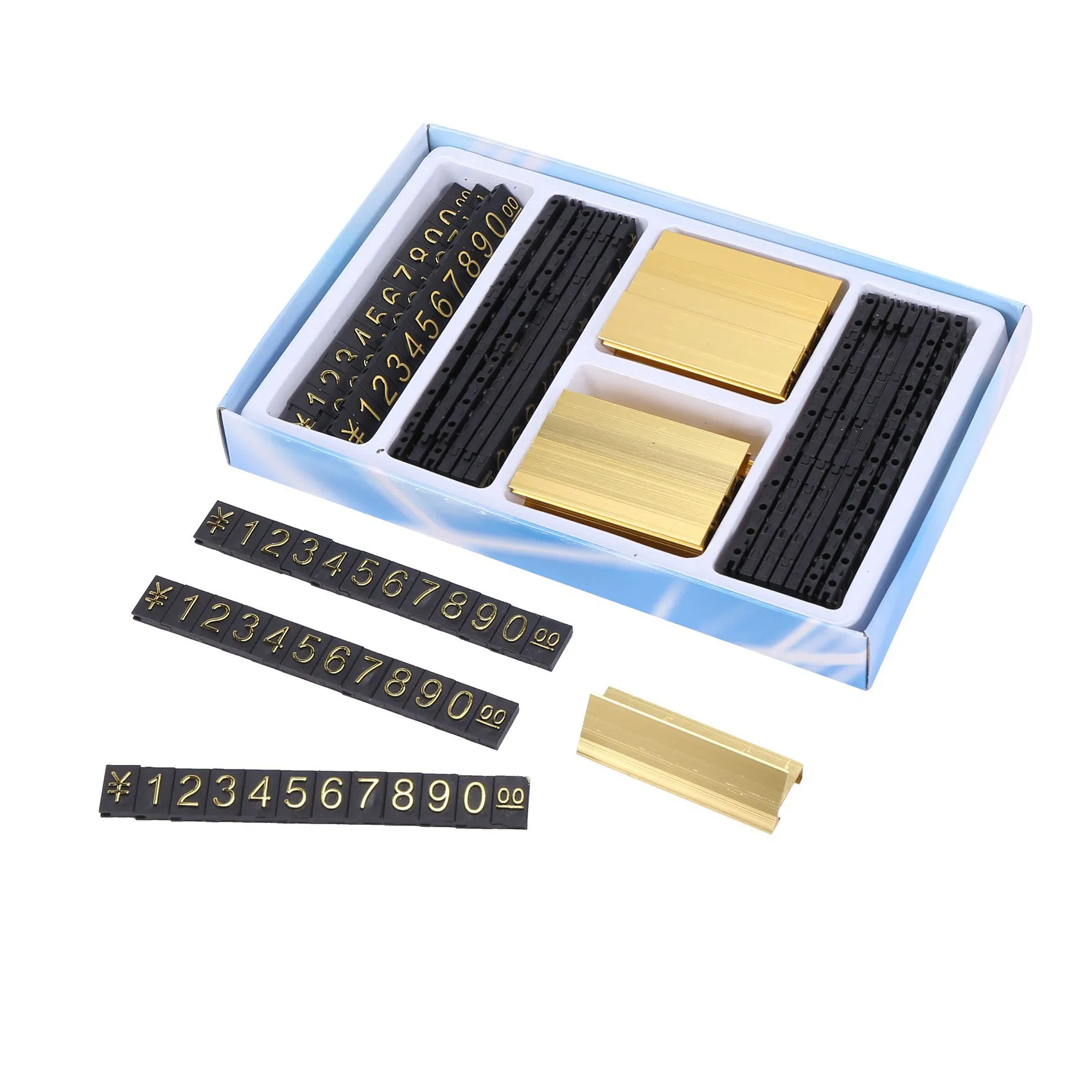 

New!! 19 groups gold-tone metal, Arabic numerals together price tags