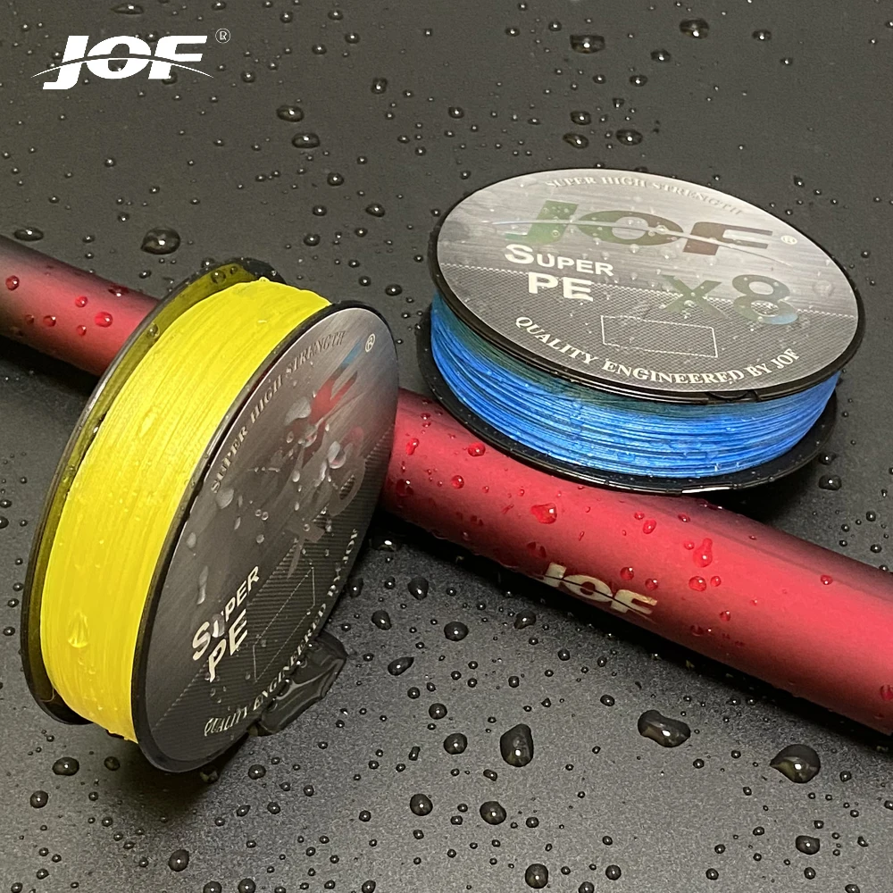 

Плетеная леска JOF 8X 150 м/300 м/500 м, 7 цветов, макс. нагрузка 100 анг. Фунт., многонитевая полиэтиленовая леска для морской рыбалки, аксессуары