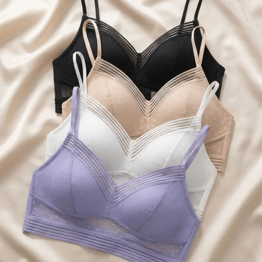 High Quality Lace Material Beauty Back Bra Adjustable Comfortable Wireless Bra Lightweight Low Back Bras Women