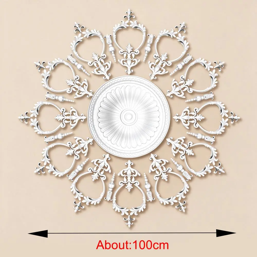 Large Paintable Ceiling Medallion for Chandelier Ceiling Light Fan Decor, DIY Paint Ceiling Rosette Light Fixture Ornament