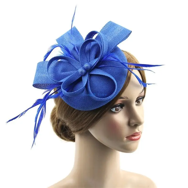 P8DB น้ำหนักเบาและสะดวกสบาย Fascinator เครื่องแต่งกาย Headpiece เครื่องประดับผมที่หรูหราสำหรับผู้หญิงทันสมัยในงานปาร์ตี้
