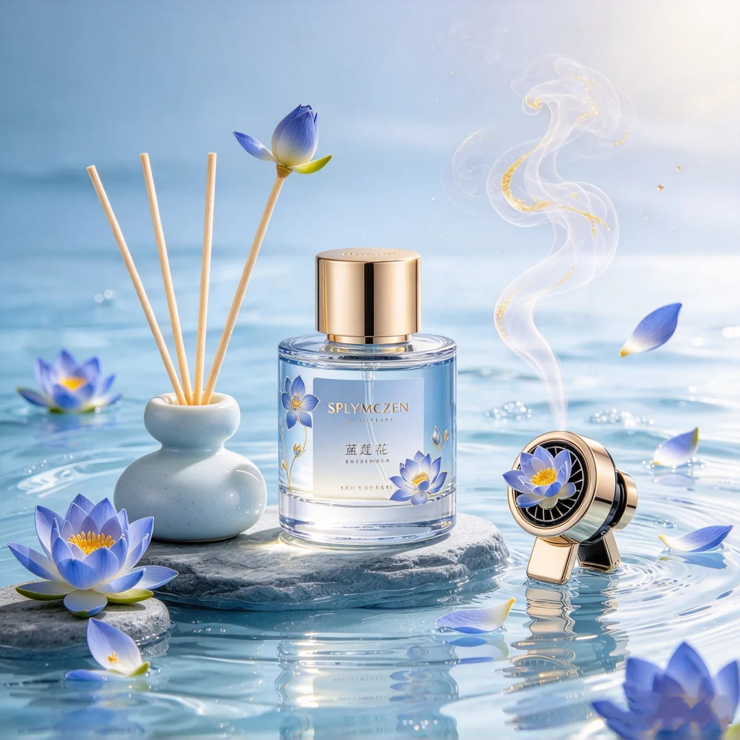 Splymczen Blue Lotus Aroma Oil 100ml Pure Natural Fragrance Oil for Diffuser Home Scent Candle Making DIY Soap Incense Making