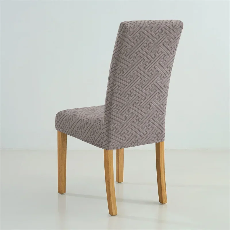 1/4 stücke Jacquard Esszimmer Stuhl Abdeckung Stretch Anti-schmutzig Stuhl Abdeckungen Wohnkultur Küche Sitz Schonbezug für Bankett party Hochzeit – Detail 13