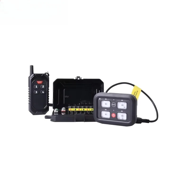 12/24V DC Universal Offroad Car Accessories App Controller 4x4 Auto Lighting 4 Gang Wireless Switch Panel