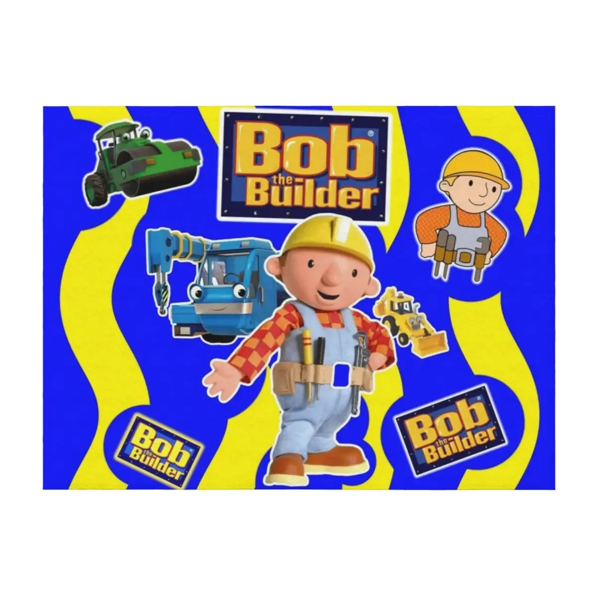 

Bob The Builder Abstract Throw Blanket Camping Beautifuls Luxury Throw Travel Blankets