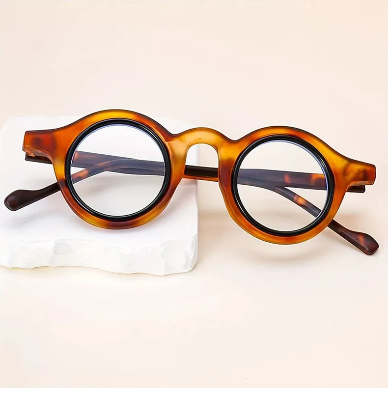 2025New Mann Frau Lesebrille Retro Kleine Runde Rahmen Leser Antiblulett Gläser Mode Vielseitig Trend Unisex Brillen – Detail 7