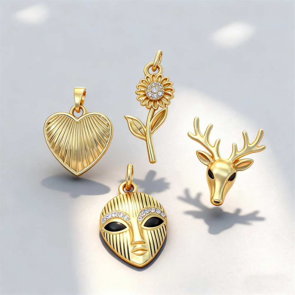 

4 шт. подвески латунь Cz циркон животное цветок сердце подвески для DIY ювелирных изделий модные разноцветные подвески аксессуары для изготовления ювелирных изделий