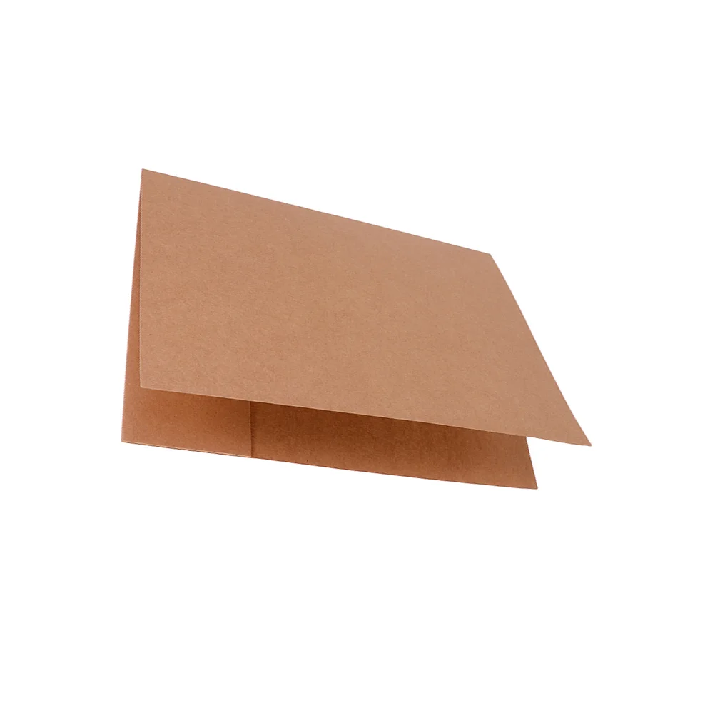 

A4 Kraft Paper File Holder Two- Pocket Portable Folders Document File Holder Organizer Folder for Home School Office